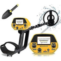 Hfrypshop Children's Metal Detector, Professional Metal Detector for Children 12+, Precision Function and DISC Mode, Max. 1 m Depth Detection, Funny Toy for Boys [Without Battery]