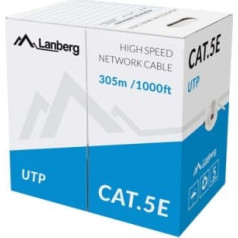 Lanberg lan kabelis utp 100mb/s 305m vads ca zils