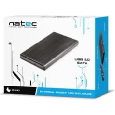 Natec Ārējā kabata hdd sata rhino 2.5 usb 2.0 alumīnija melns