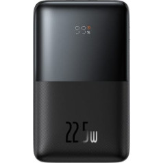 Powerbank Bipow Pro 20000mAh 22,5W ar USB-C kabeli 0,3m melns