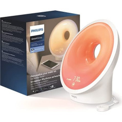 Philips Smart Connect modinātāja gaisma HF3671/01 Dabiska pamošanās ar gaismu, 7 modinātāja signāli, pievienota lietotnei, balts