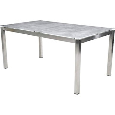 Greemotion Sidnejas galds nerūsējošais tērauds ar stikla keramikas virsmu apm. 160 x 74 x 90 cm Sudrabs/pelēks