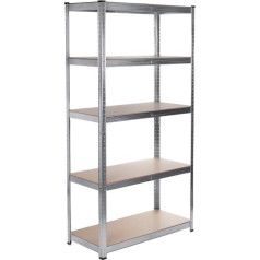 Metāla plauktu skapis 175 kg x5 180x90x40cm GreenBlue, cinkots, salokāms, MDF, GB378