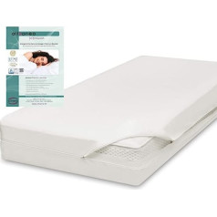 allsaneo Premium Encasing Matrača pārvalks 90 x 200 x 24 cm, Alerģijas slimnieku gultas veļa, īpaši mīksta un viegla, pretērcīšu starpvalks matracim