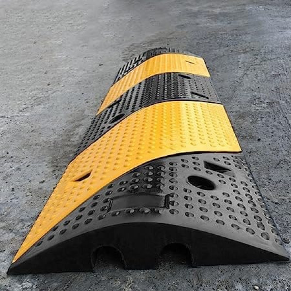 uyoyous Kabeļu tilts 2 kanāli 100 x 30 x 6 cm ceļa sliekšņa šļūtenes tilta aizsardzība pret kabeļiem ārpus telpām