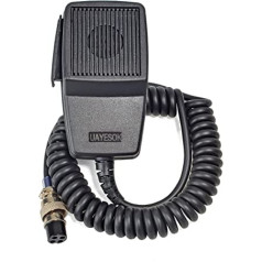 UAYESOK 4 kontaktu CB mikrofona nomaiņa Walkie Talkie rokas mikrofons, kas paredzēts Midland Uniden Cobra PR240 PR245 Pni Galaxy Albrecht CB mobilajiem amatieru piederumiem (melns)