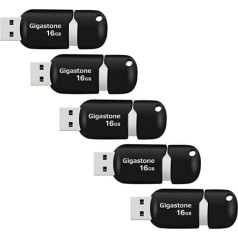 Gigastone pakotne ar 5 USB 2.0 zibatmiņas disku 16 GB Memory Stick personālajam datoram/klēpjdatoram/televizoram/auto radio