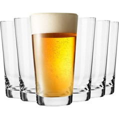 Krosno High Wheat Glasses Alus glāžu komplekts ar 6 530 ml Pure Collection Ideāli piemērots mājām, restorāniem un ballītēm Drošs trauku mazgājamajā mašīnā