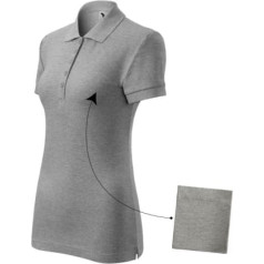 Malfini Cotton polo krekls W MLI-21312 tumši pelēks melanžs / M