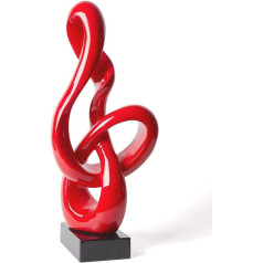 NENBOLEC Music Decorative Figures Sculpture Piano Notes Statue Polyresin Arts Gift Red 57 cm