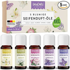EasyCrafts® Organic Soap Fragrance Oil, komplekts 5 x 10 ml