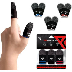 Progameplays Finger Cases for Gaming, Pubg Cod Mobile Phone, Breathable, Anti-Sweat, Anti-Dry, Gaming Phone Compatible, Ultra Sensitive Finger Gloves (Hybrid Mixed)