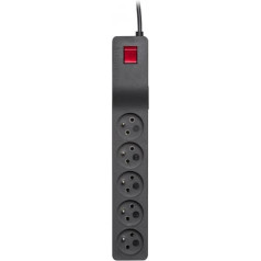 Strāvas vads lestar zx 510 ga k:cz 1,5 m (5 x ute; 10 a; 1,5 m; melns)
