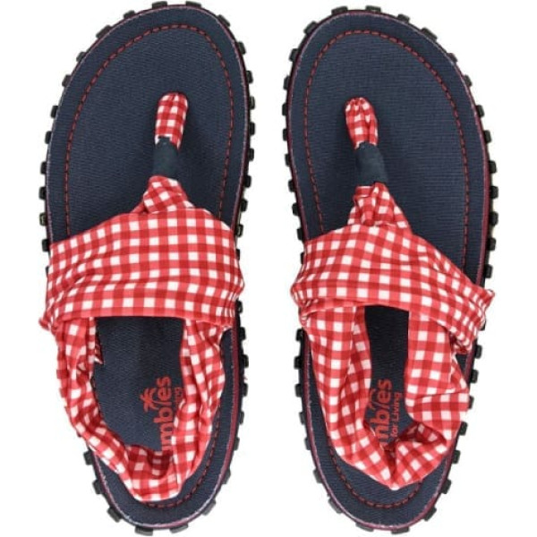 Gumbies Slingback Flip Flops W G-SB-WN-PICNIC / 38