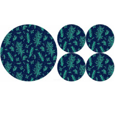 BERTONI EE Apaļā galda paklājiņu komplekts 1+4 - KADIKLIS