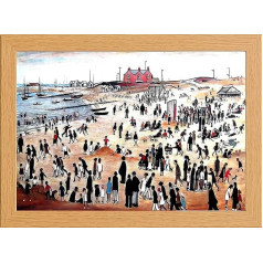 Lowry The Seaside Matchstick vīriešu apdruka stikla priekšpusē 10 x 13,5 collu rāmī
