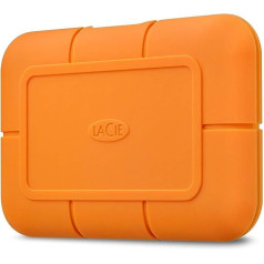 LaCie Rugged SSD 1TB 2.5 Inch PC & Mac with USB-C w/o USB-A Cable - Includes 3 Year Rescue Service - Model No. STHR1000800