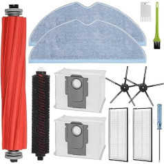 ‎Jajadeal Jajadeal Accessories for Roborock S7 MaxV Ultra, Replacement Parts for Xiaomi S7 Pro Ultra, Accessory Kit Includes 1 Roller Brush, 1 Self-Cleaning Brush, 2 Filters, 2 Side Brushes, 2 Dust Bags