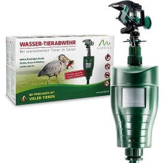 Gardigo Water Jet Animal Repellent, Heron Deterrent, Cat Deterrent, With Motion Detector, Range up to 10 m, German Manufacturer