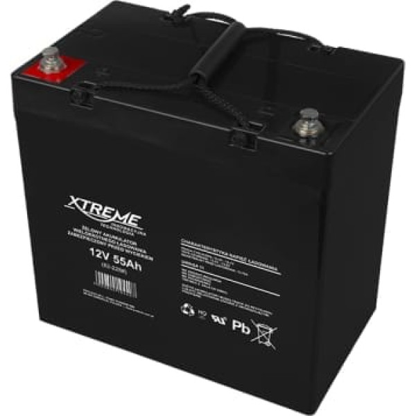 Gēla akumulators 12v 55ah xtreme