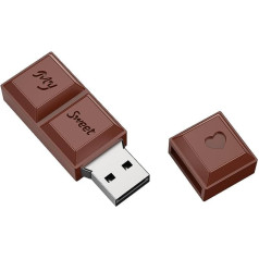 USB Stick 128 GB Brown USB 2.0 Flash Drive Uflatke 128 GB Flash Drive Chocolate USB Stick Novelty Memory Stick External Data Storage for Gifts