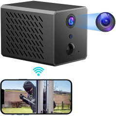 Ihouone 2600 mAh Mini Camera 1080P Surveillance Camera Mini Camera with Mobile Phone Transmission for Indoor WiFi Video Surveillance with Battery Small WiFi Camera Security Camera