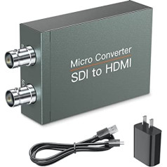 Semzheng SDI uz HDMI pārveidotājs ar SDI cilpas izeju, SDI uz HDMI, automātiska formāta noteikšana 3G-SDI, HD-SDI, SD-SDI signāliem displejam HDMI ekrānā