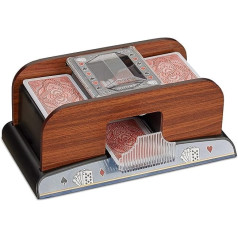 Relaxdays 10021343 card shuffler wood