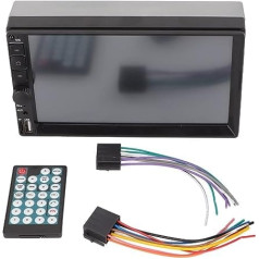 Cuifati 7 inch Double Din Car Audio Receiver, Compatible with Voice Control Apple Carplay and Android Car, 7 inch LCD HD Digital Multicoloured Touch Screen MP5 Player, FM Radio, Music Player, Video - Player