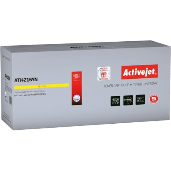 Activejet ath-216yn toneris (hp 216a w2412a nomaiņa; supreme; 850 lapas; dzeltens) ar mikroshēmu