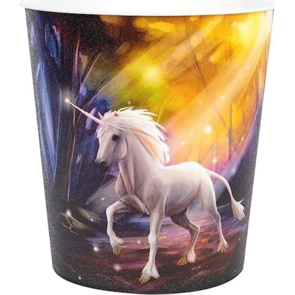 Idena 10842 - Bērnu makulatūras grozs, vienradža motīvs, 9 litru tilpums, izgatavots no polipropilēna, atkritumu tvertne C