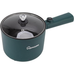 Electric Hot Pot Cooking Pot with Lid 1.8L Electric Pasta Pot Multi Cooker with Lid Long Electric Hob for Travel Dorm Quick Heater Spatula and Egg