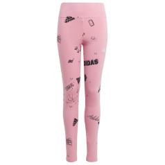 Legingi adidas JG Bluv Q3 Tight girls Jr IA1568 / rozā / 170 cm