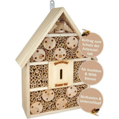 CULT mājās Kukaiņu viesnīca un ligzdošanas kaste, Augstums 38 cm, Tauriņu māja, Ladybird Hotel, Bee Hotel Made of Wood