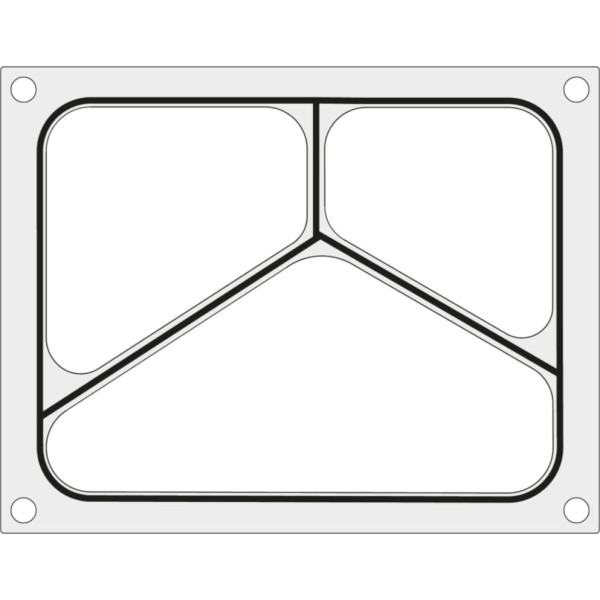 Formas matrica BOKAMA metinātājiem trīs sekciju paplātei 227x178 mm - Hendi 805916