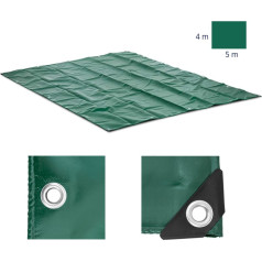 Brezenta aizsargpārklājuma loksne ar PVC cilpām 650 g/m2 500 x 400 cm