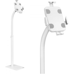 Tablet floor holder with lock, universal 7.9-11 inches MC-467W white