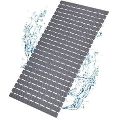 Non-Slip Bath Mat 90 x 40 cm - Shower Mat Non-Slip with Suction Cups and Drain Holes - Non-Slip Mat for Bathtub BPA-Free - Bath Mat Non-Slip Mould Resistant & Machine Washable