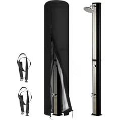 Fenghome Protective Cover for Solar Shower, Waterproof, Windproof, Garden Shower Cover for Garden, 420D Outdoor Shower, Solar Shower Protective Cover with UV Coating, Black (230 x 67 cm)