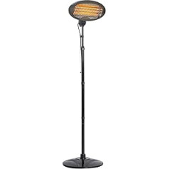 MaxxHome Patio Heater - Outdoor Patio Heater - Patio Heater - Patio Heater - Patio Heater - Electric Heater - 3 Heat Settings - 2000 W - White