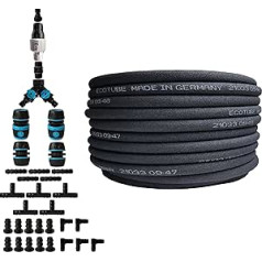 ecotube Home – 50 m Irrigation System – Complete Set – Pearl Hose for Watering the Garden