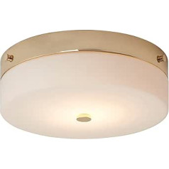 Licht-Erlebnisse JANJA Stylish Bathroom Ceiling Light in Gold Polished White IP44 Diameter 30 cm Classic Elegant Bathroom Lamp
