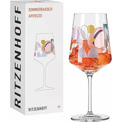 RITZENHOFF 2841007 Aperitif Glass 500 ml - Summer Rausch No. 7 Series with Colourful Shapes - Made in Germany