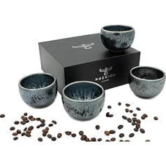 Pheniox Espresso Cups Set Galaxy, 4-Piece Set, 120 ml, High-Quality Coffee Cups Made of Stoneware, Without Handle, Gift in Modern Design, Cappuccino, Mocha, Tea, Mugs