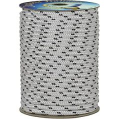 corderie Italiane 1038900 – 00 Braid nautica-10 mm-200 M weiß mit Etikett aus Kunststoff blau Farbe: weiß blau mit Marker