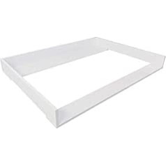 Puckdaddy Odin Changing Mat - 108 x 80 x 10 cm, MDF Wood Changing Mat in White, High-Quality Changing Table Top Compatible with IKEA Hemnes Chest of Drawers, Includes Mounting Material for Wall Mounting