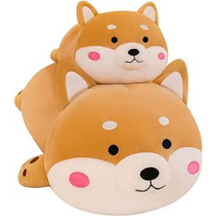 AMOZO Shiba Inu Cuddly Toys Corgi Plush Toy Dog Stuffed Toy, Cute Shiba Inu Plush Cushion Kawaii Soft Dog Cuddly Toys Plushie (L-90 cm)
