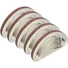 Bandschleifer-Schleifbänder, 50 Stück 10 x 330 mm Schleifband 3/8 x 13 Zoll Bandschleifer Schleifpapier Schleifpapier Holzbearbeitungswerkzeuge Zubehör for die Holzbearbeitung (Größe: Körnung 120) (S