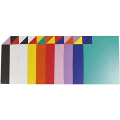 Clairefontaine 457299C - Pack of 100 Sheets of Two-Tone Craft Cardboard, 150 g, DIN A4, 21 x 29.7 cm, Ideal for Craft Activities and Creative Projects, Assorted Colours, 1 Pack