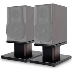 Bqkozfin Speaker Stand, 15 cm High Speaker Stand, Wood, Set of 2, Speaker Stand Suitable for Shelf Speakers, HiFi and Home Cinema Surround Sound, Improved Audio Listening Experience